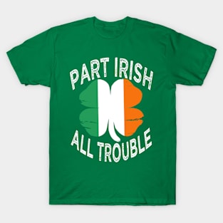 Part Irish All Trouble St Patrick's day T-Shirt